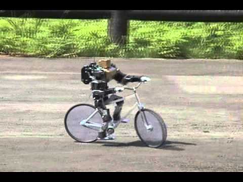 二足歩行ロボットを自転車に乗せてみた(The biped robot whict rides on a bicycle.)
