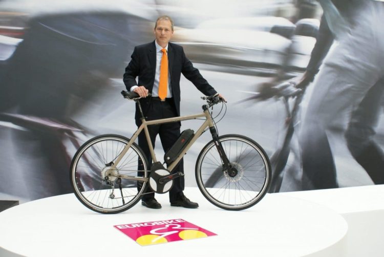 Jonas Anderson vom Electrolux Konzern bei der Eurobike Pressekonferenz / Foto: AEG