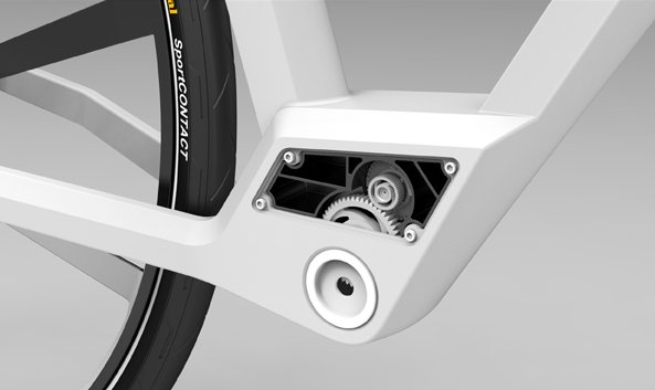 eCycle-Motor ist im Rahmen untergebracht