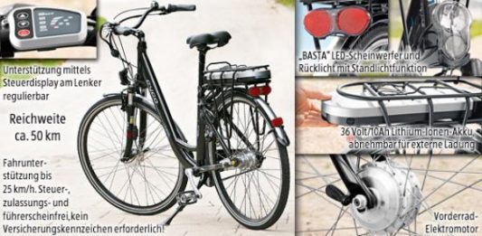 cyco pedelec alu-elektro-fahrrad bei aldi