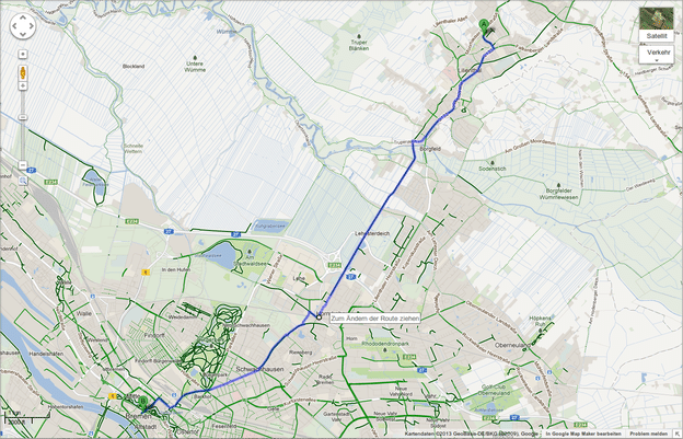 google maps fahrrad auswählen