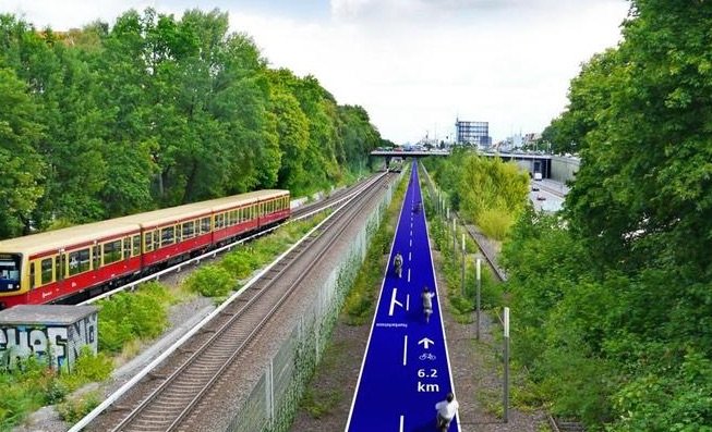 Strecke parallel zur S-Bahn