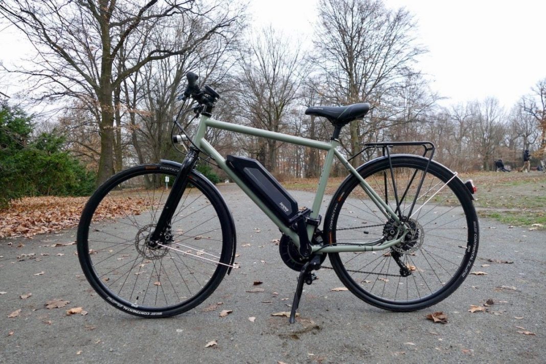 City E-Bike | Herren | rethink - Seitenansicht rethink@ City High e Bike Test - eBikeNews