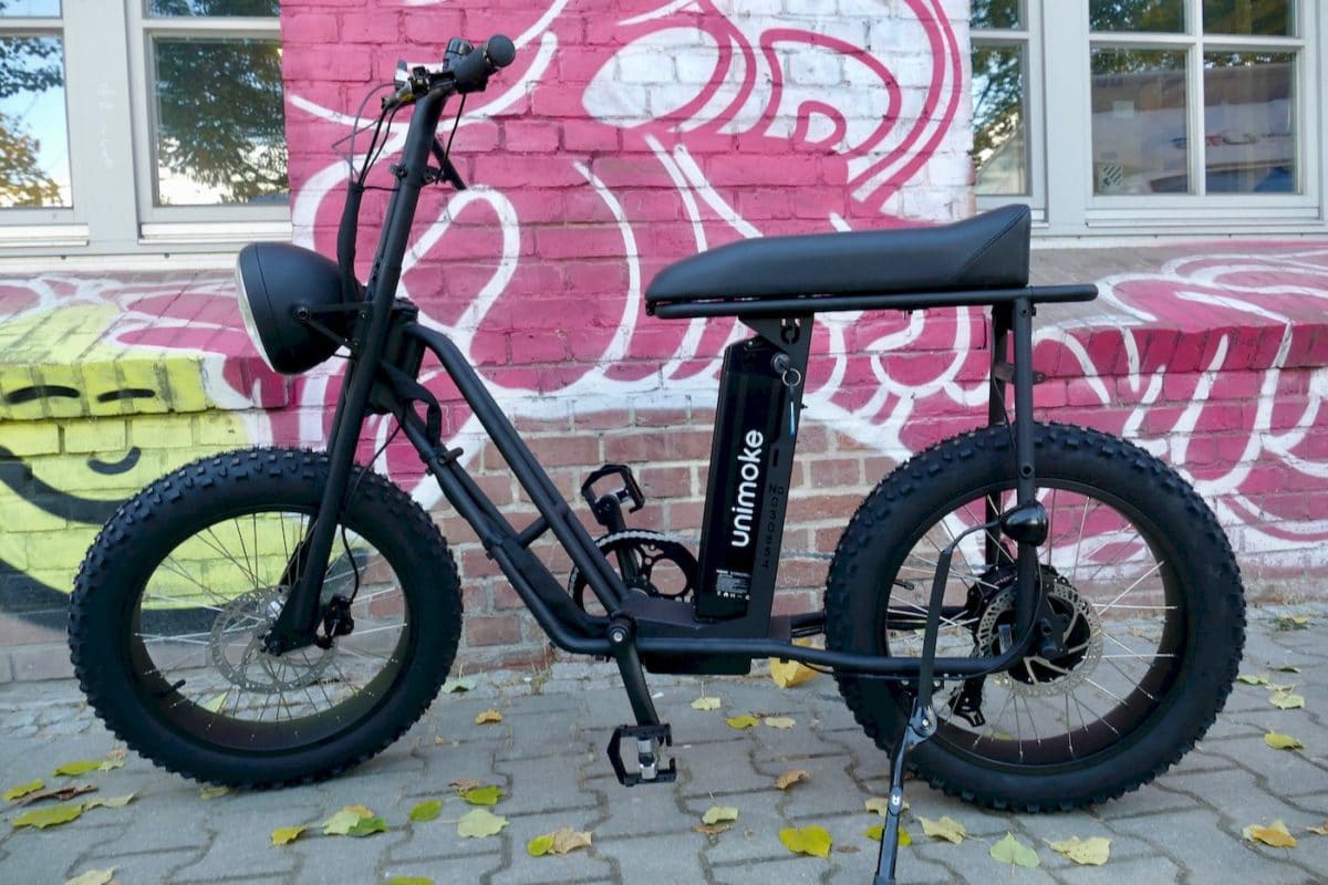 UNI Moke Starkes eBike im Moped Style mit langem Sitz