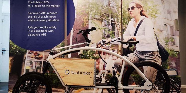 E-Lastenfahrrad mit blubrake ABS auf dem International Cargo Bike Festival