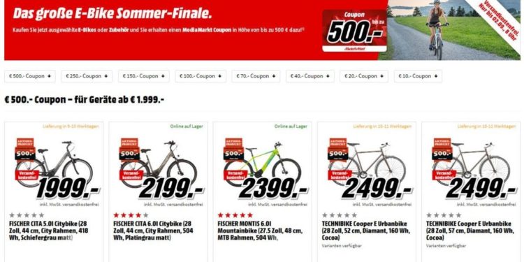 E-Bike - E Bike Sommer Finale MediaMarkt - ebike-news.de