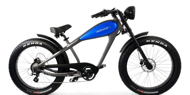 Café Racer | Varaneo - EBike CafeRacer Anthrazit Blau seitlich WEB - ebike-news.de