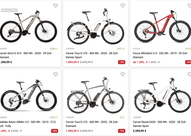 Die besten Onlineshops für E-Bikes - eBikeNews