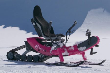 Mit dem E-Bike zum Apres-Ski: Irres Gefährt kommt mit Raupen-Antrieb