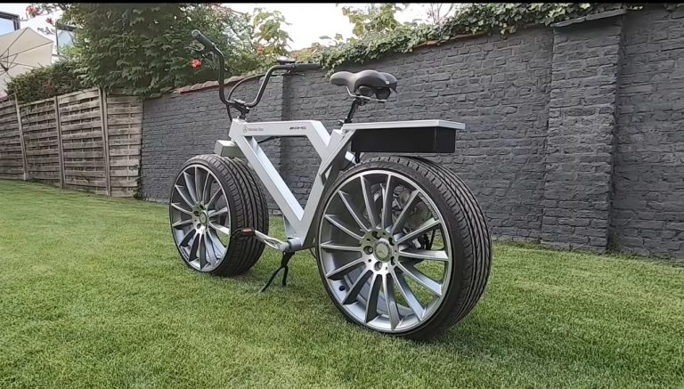 Tüftler baut verrücktes E-Bike mit 20-Zoll-Autofelgen von AMG