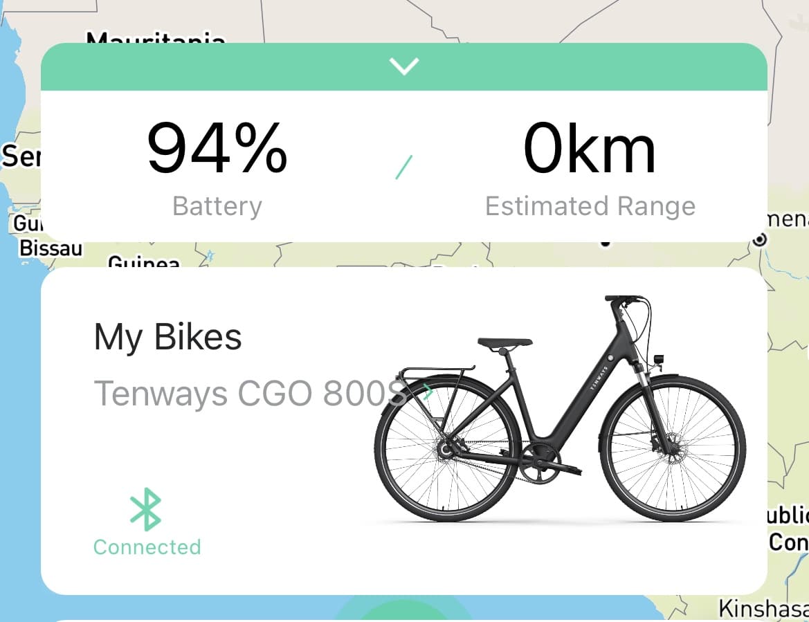 Tenways CGO800S - App mit bisher wenigen Funktionen | Quelle: eBikeNews