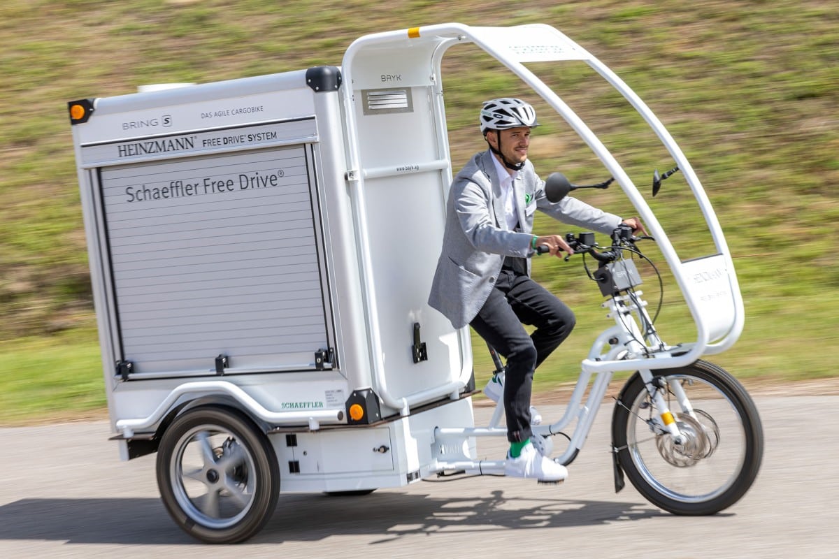 Schaeffler serieller Hybrid Free Drive an Cargo-E-Bike - eBikeNews