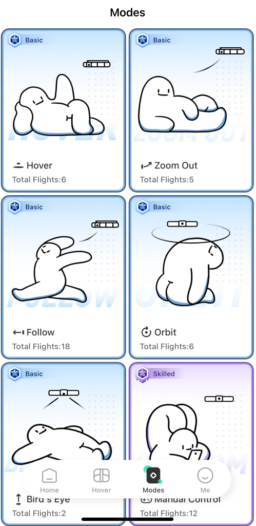 Hover Air X1 Test: Jeder Flugmodus ist gut illustriert und veränderbar | Quelle: eBikeNews
