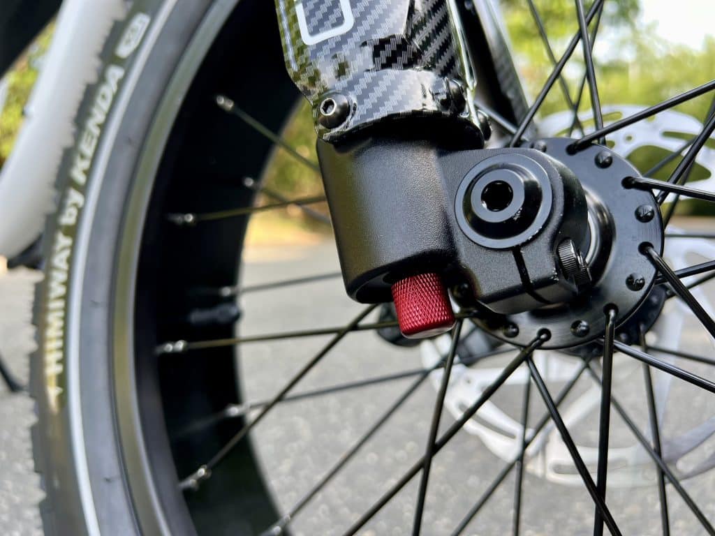 Vordere Federgabel am Himiway C5 mit Einstellmöglichkeit - eBikeNews