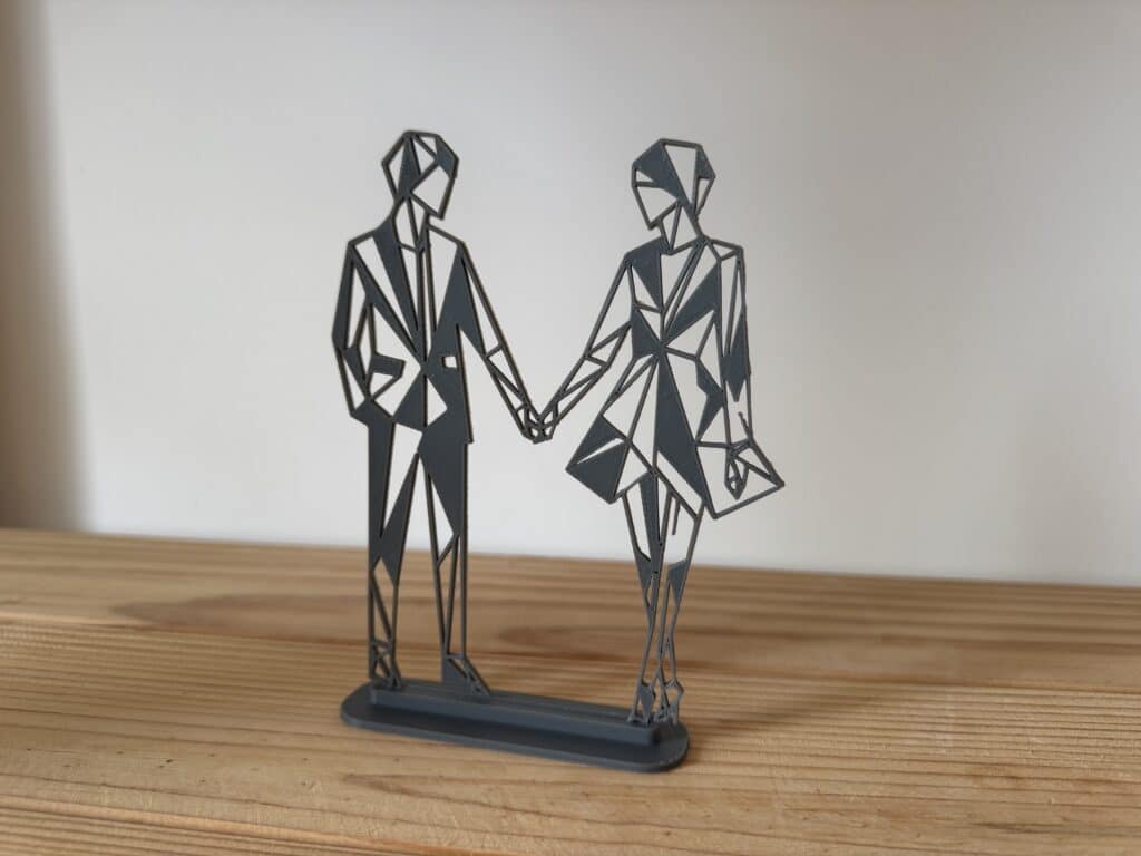 Hochzeitspaar gedruckt mit dem Anycubic Kobra 3